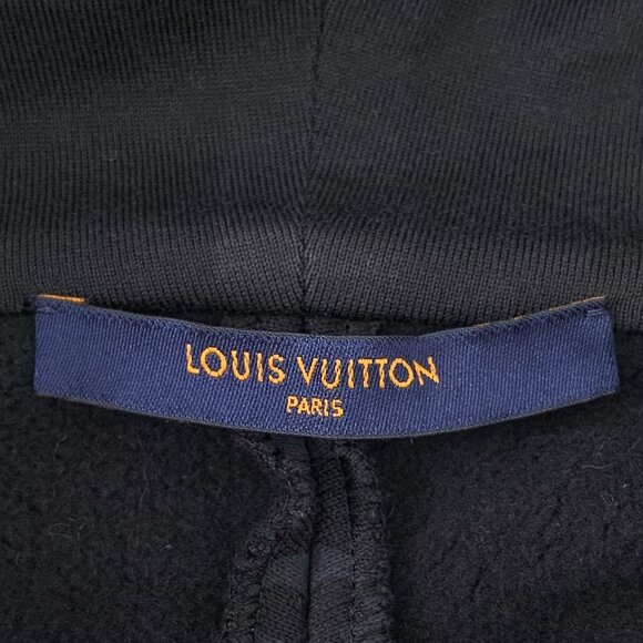 Louis Vuitton Black Monogram Logo Print Cotton Hoodie Sweatshirt - Picture 5 of 7